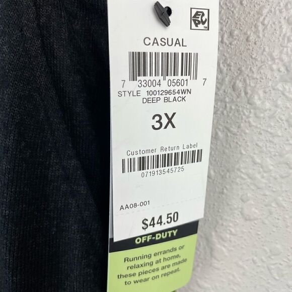 NWT Ideology Black Sweatpants Size 3X - Picture 6 of 7